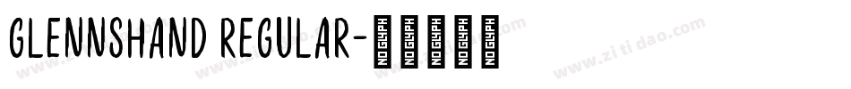 GlennsHand Regular字体转换